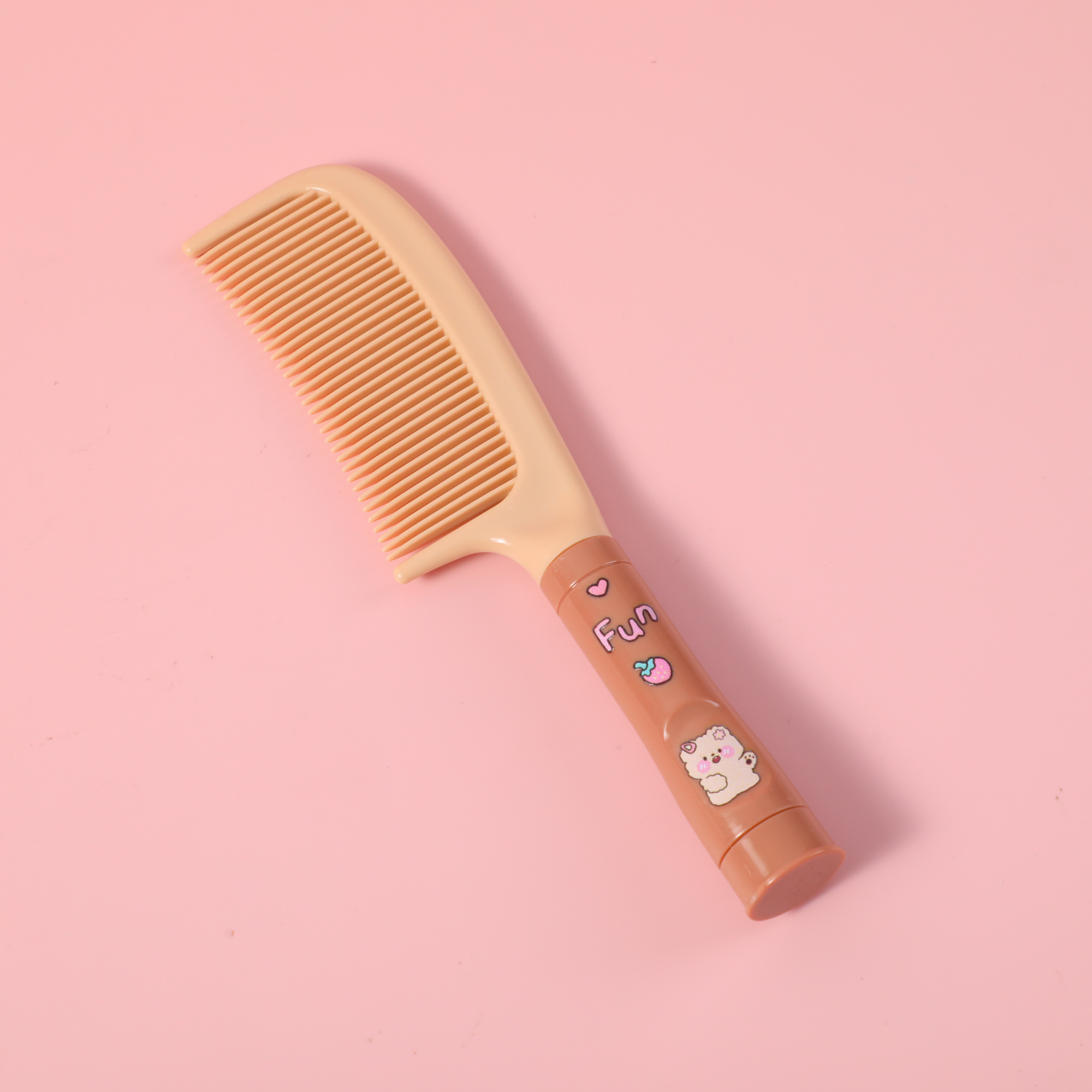 Cream White Round-Handle Comb NC318