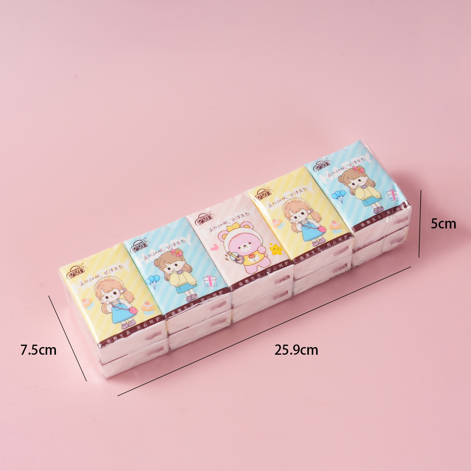 Cartoon 10-Pack Pocket Tissues 480 Sheets