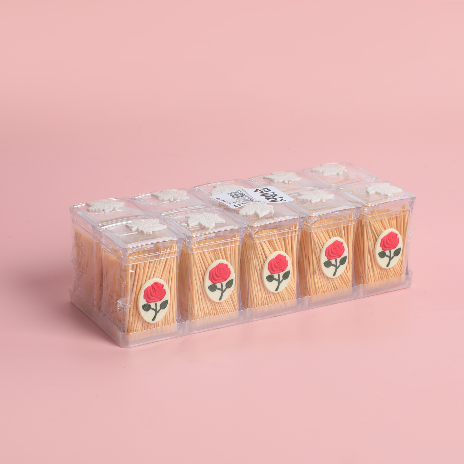 Square Bottle Maple Leaf Toothpicks - 7463