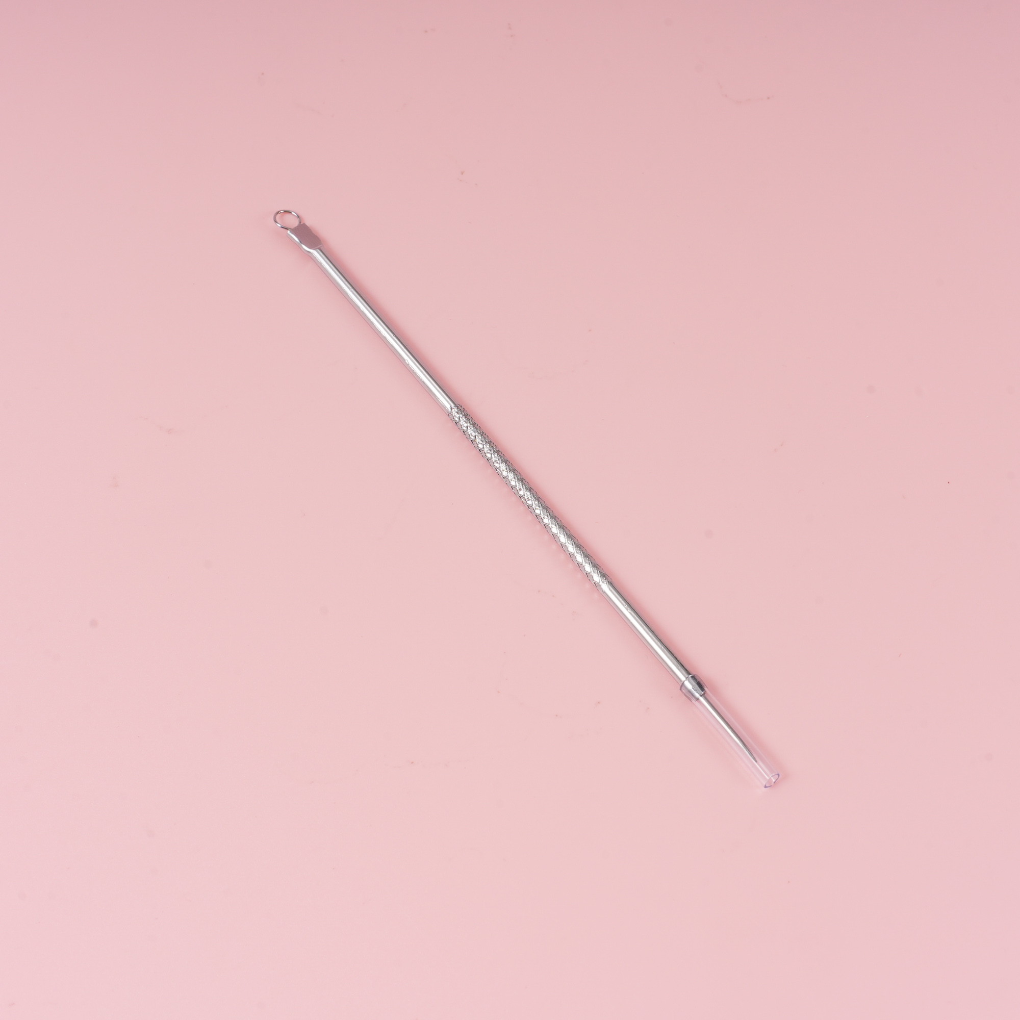 S-568 Round-Tail Round-Handle Blackhead Remover – Silver