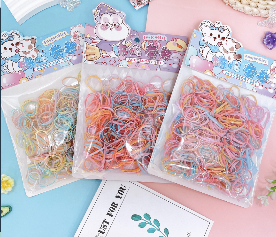 New Hanging Card Elastic Hair Bands Brown