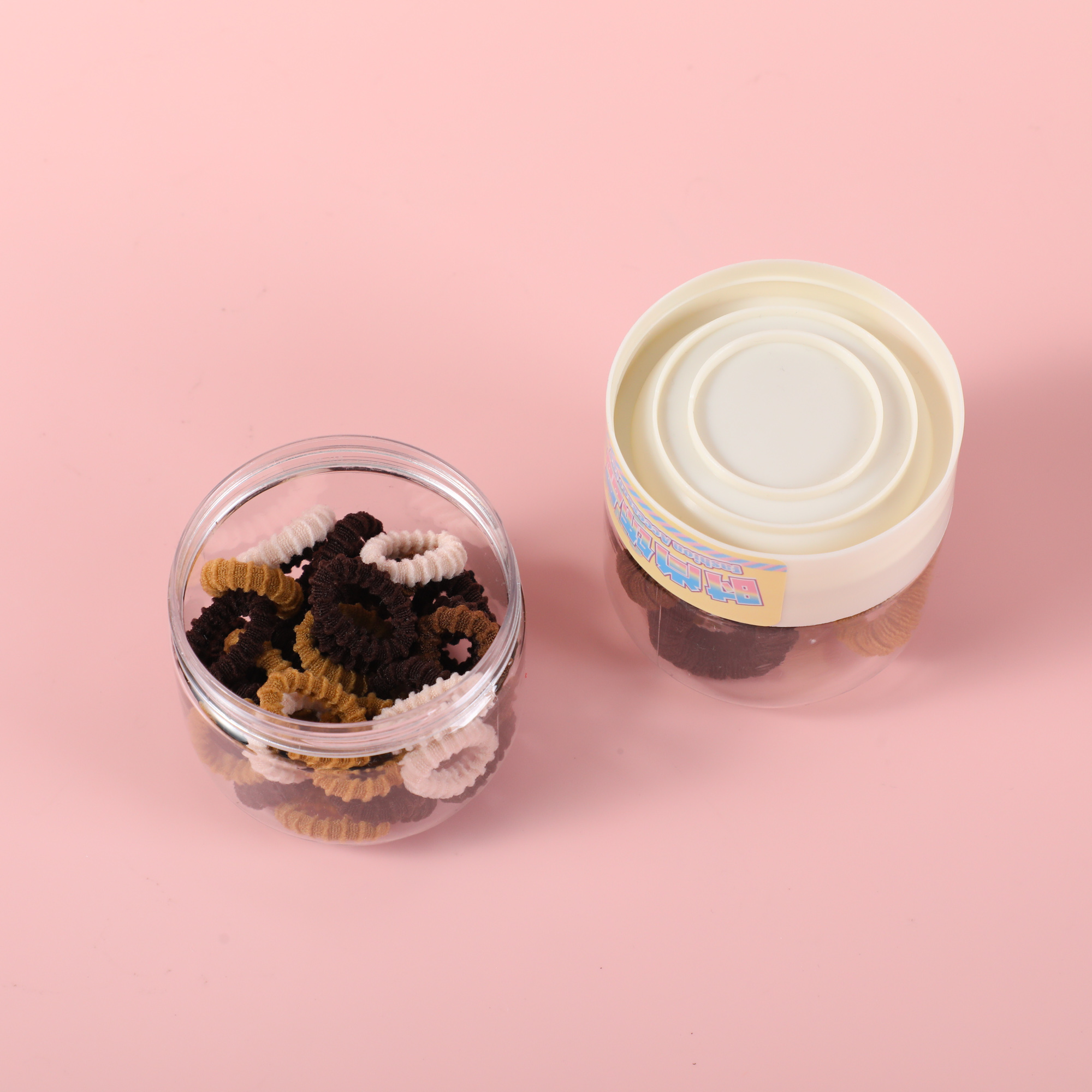 Burger Double-Layer Scrunchie Set – Coffee