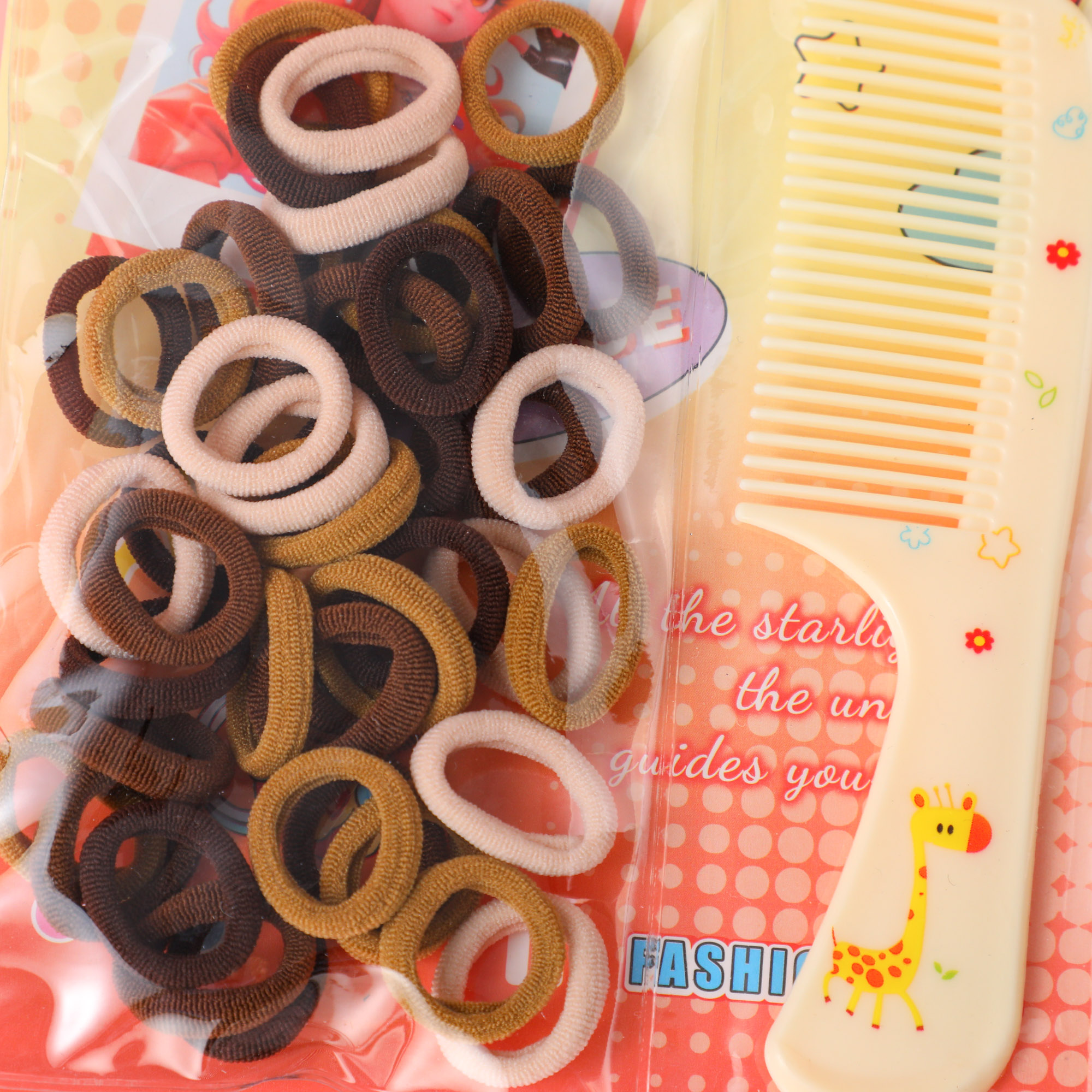 Hang Card Scrunchie and Comb Set – Coffee