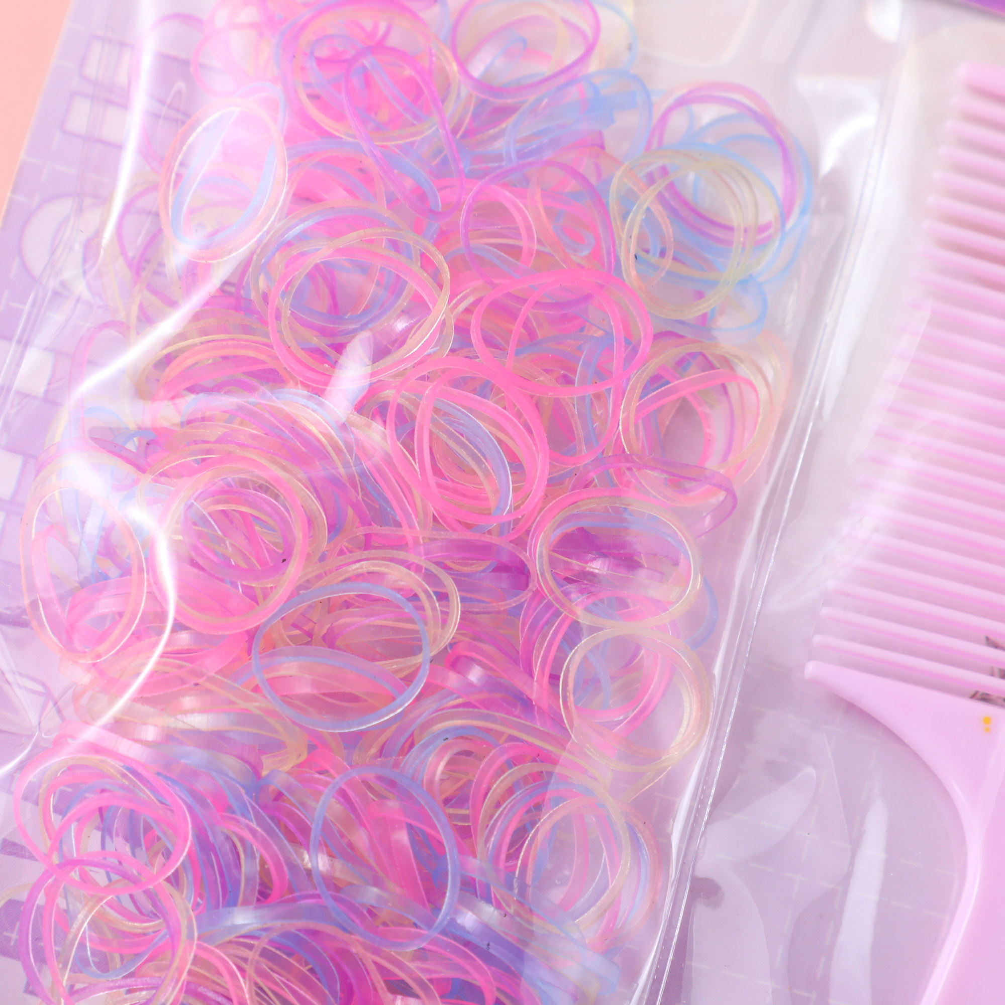 Hang Card Hair Tie and Comb Set – Colorful