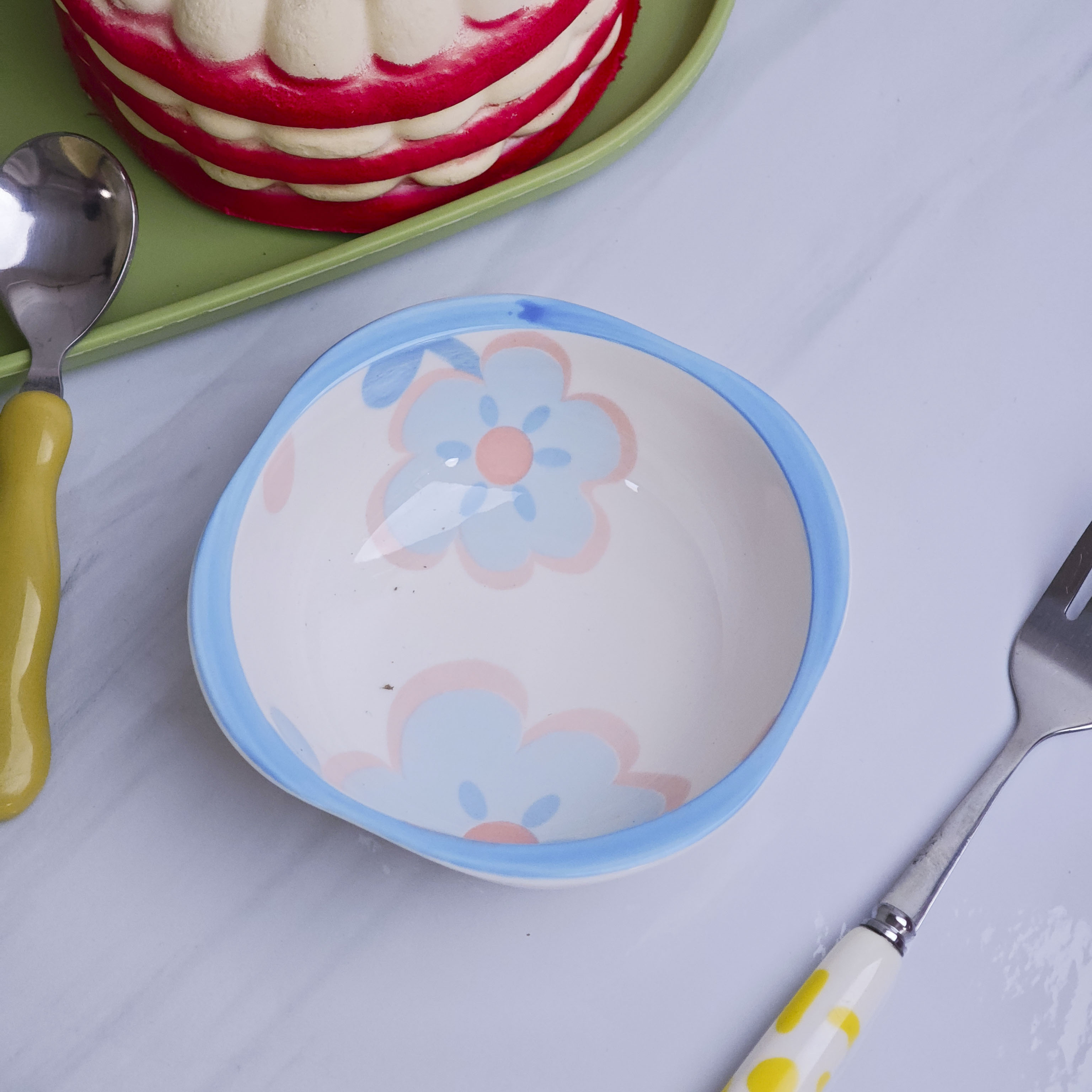 4.6-Inch Blue Ceramic Dish