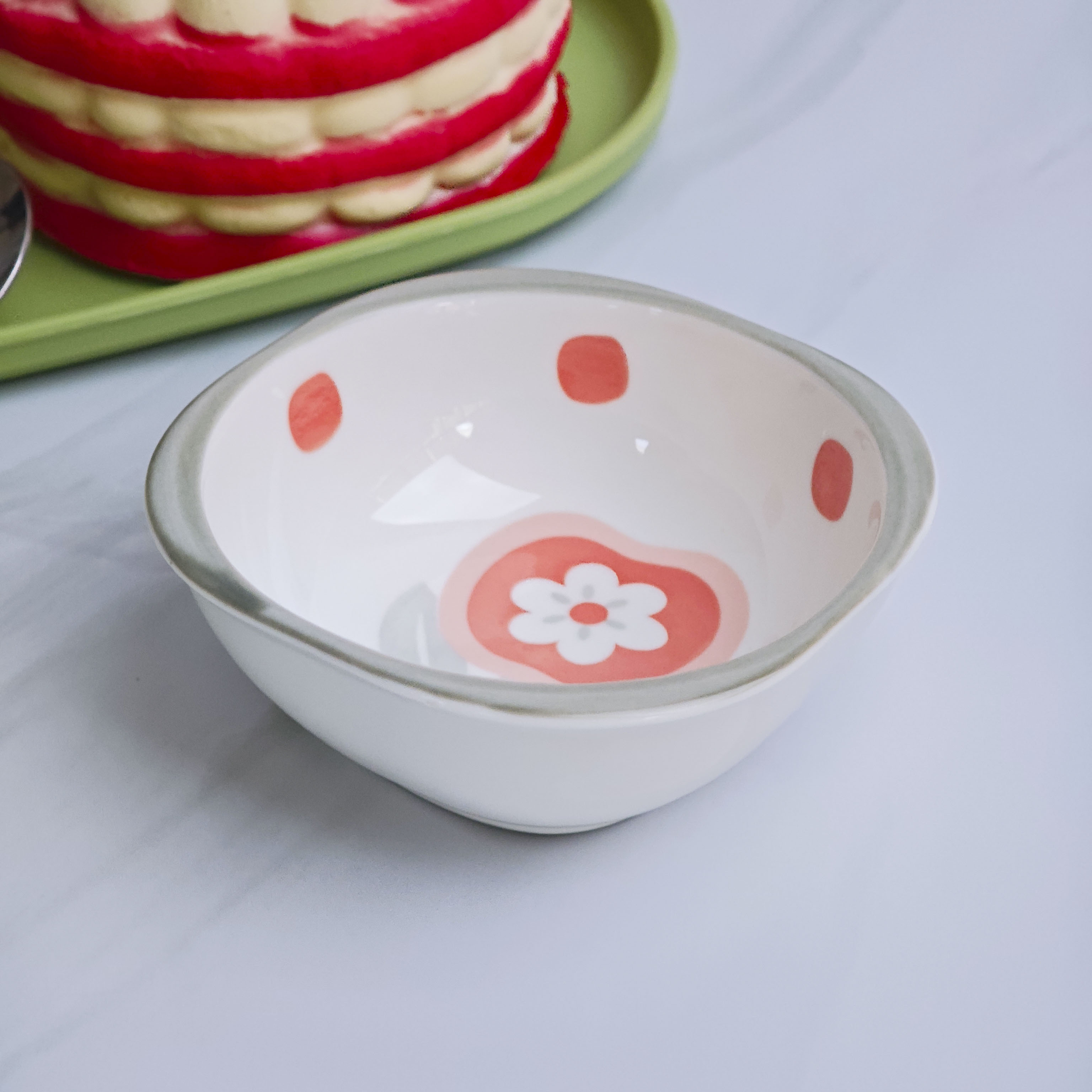 4.6-Inch Gray Ceramic Dish