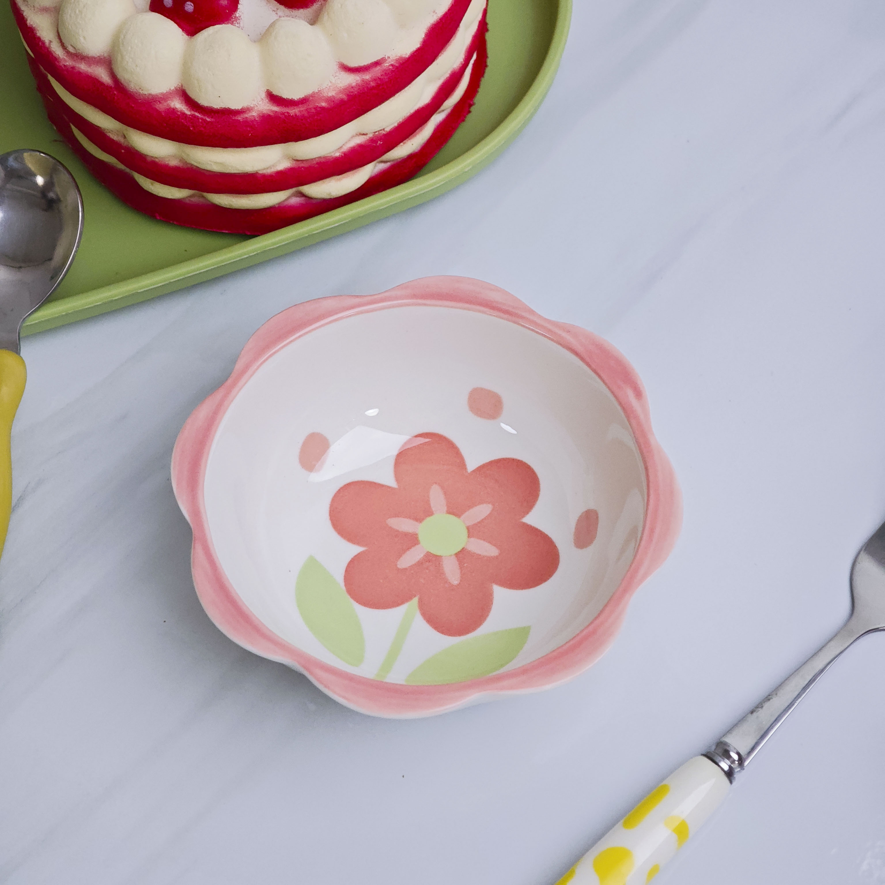 4.3-Inch Pink Ceramic Dish
