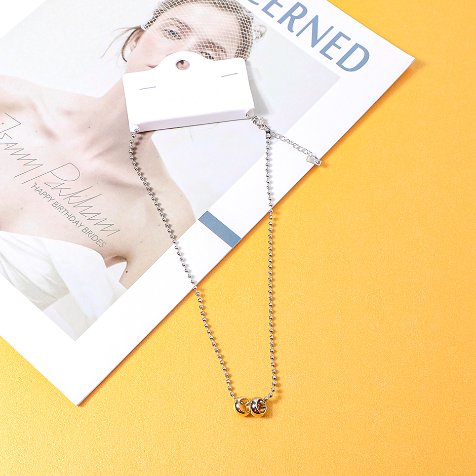 Gold and silver double ring fashion chain