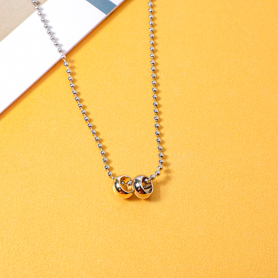 Gold and silver double ring fashion chain