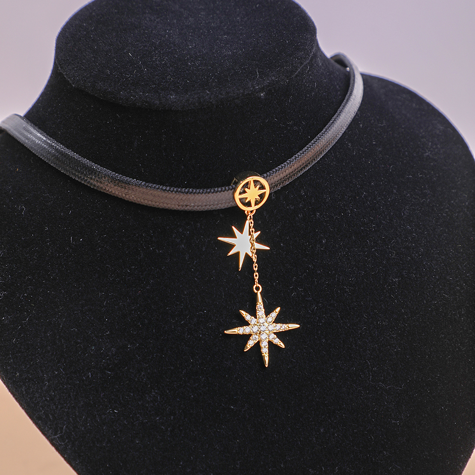 Rhinestone star necklace