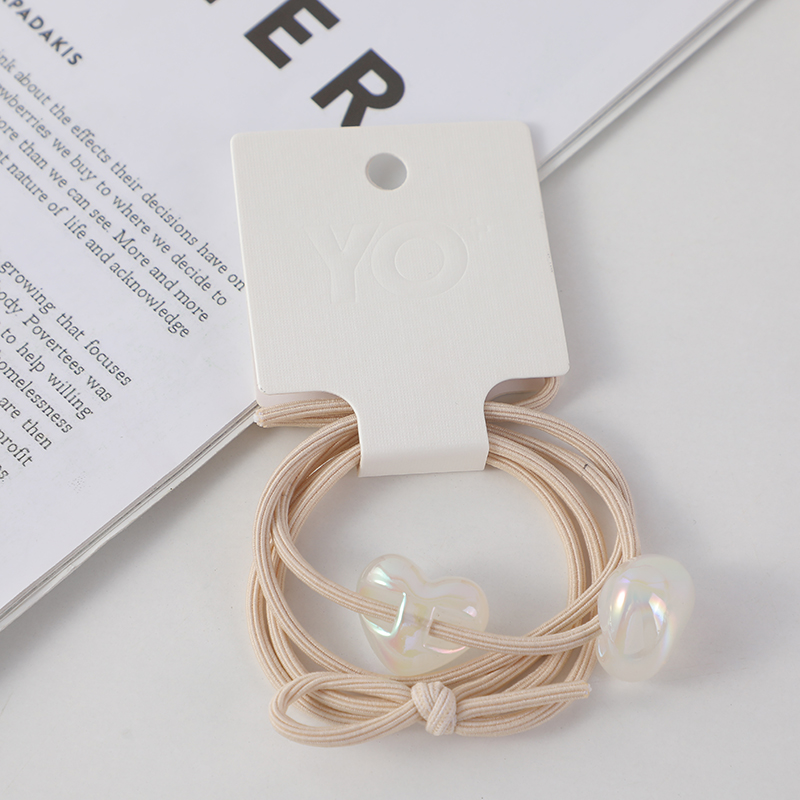 Double Peach Heart Hair Tie Set - YO