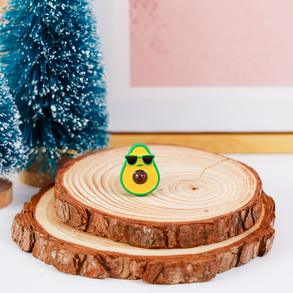 Cute avocado brooch