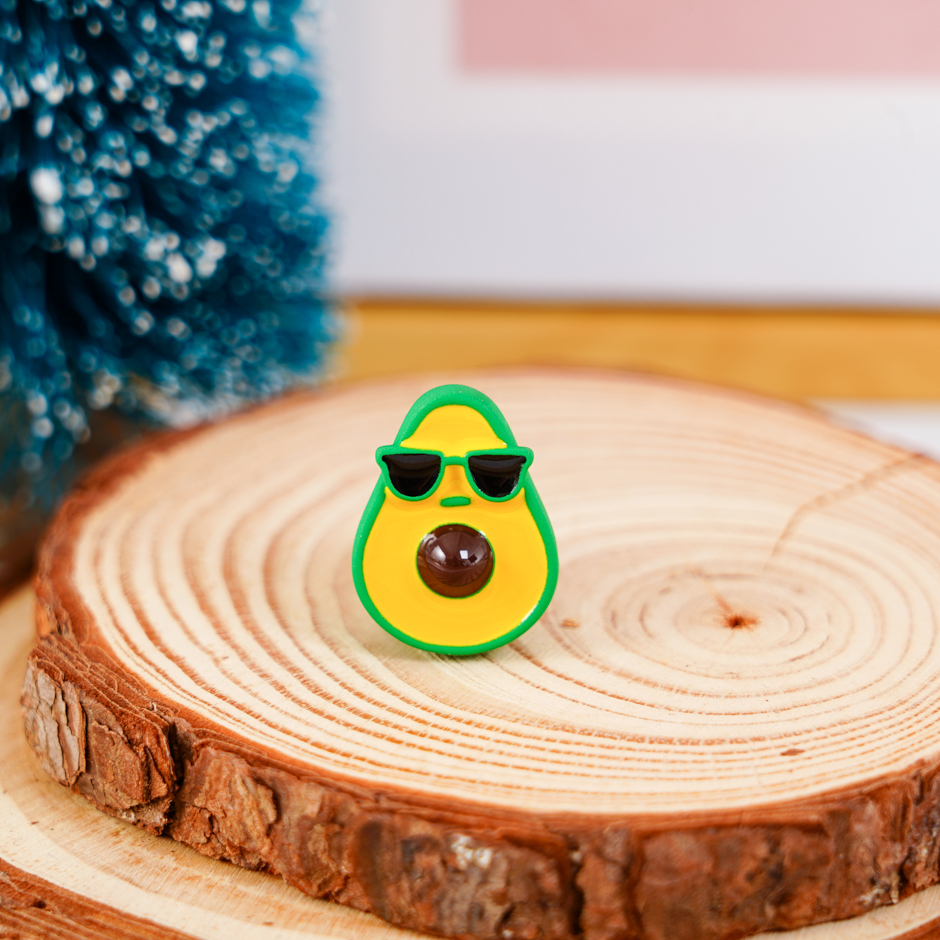 Cute avocado brooch