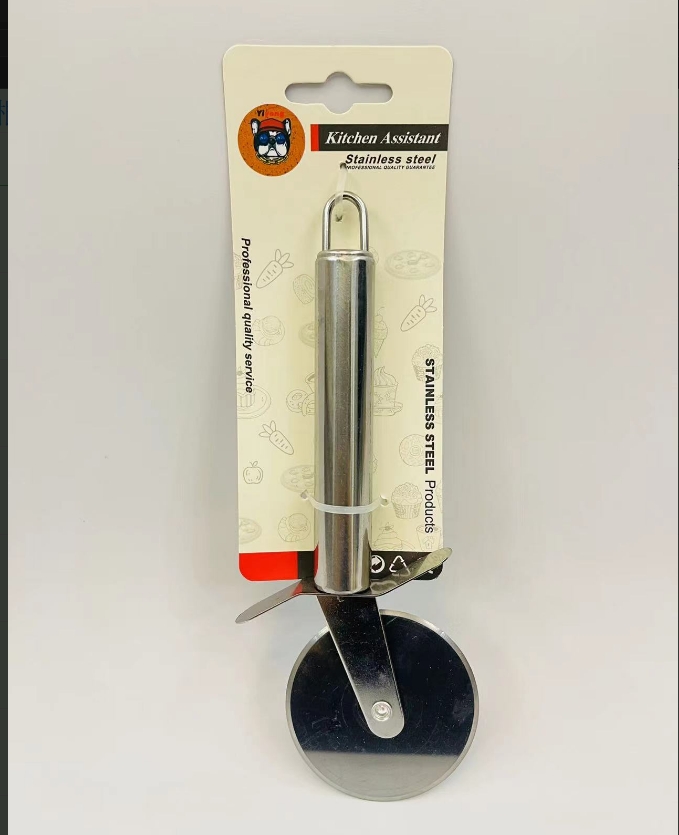 Single Wheel Pizza Knife With Round Tube Handle