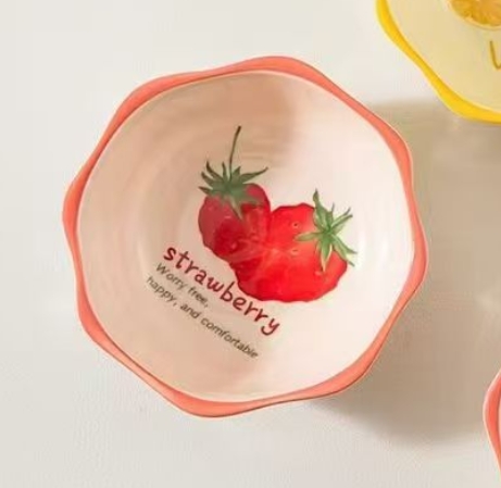 4.5-Inch Strawberry Ceramic Dish