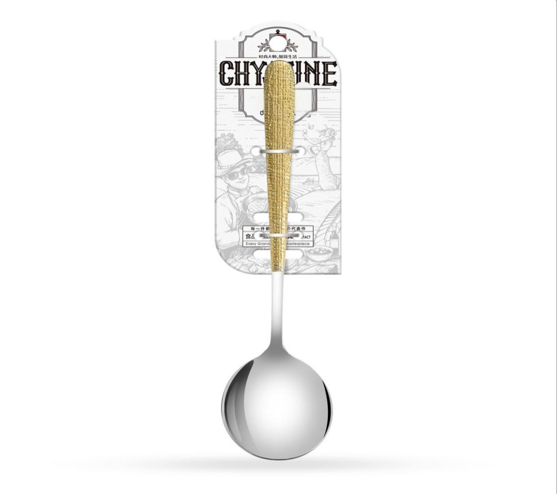 304 Stainless Steel Entry Luxury Elegant Round Spoon