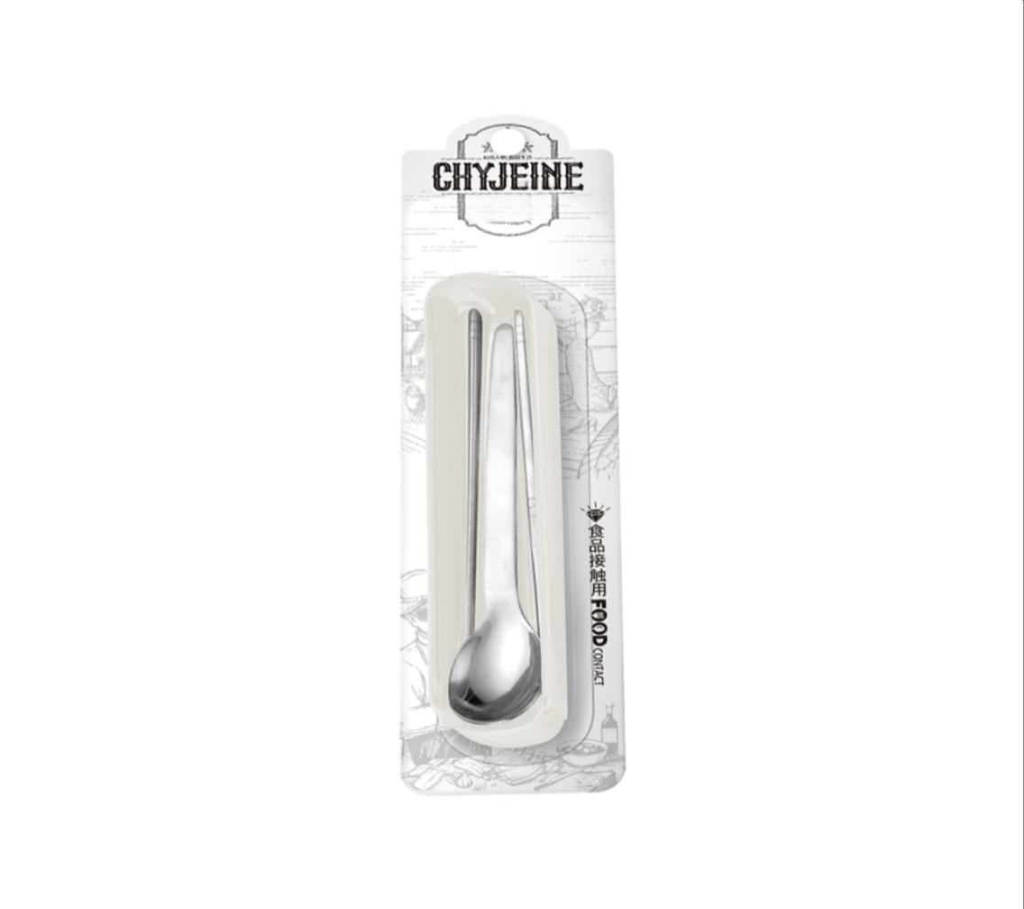 Premium Stainless Steel Chopsticks and Spoon Set