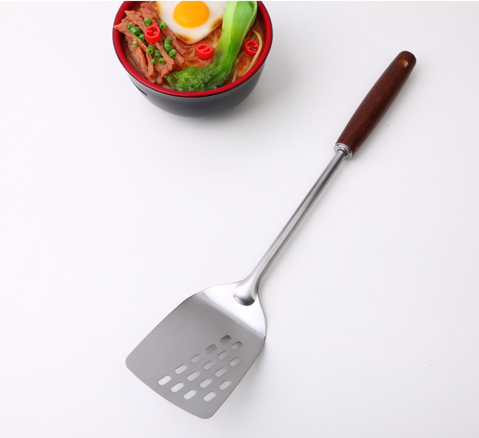 Ancient Wood Series Slotted Frying Spatula